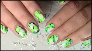 Neon Grüne Frühlingsnägel einfach selber machen  Spring Nailart Tutorial [upl. by Winn]