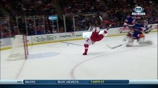 Darren Helm flips over Poulin and scores [upl. by Urbana]