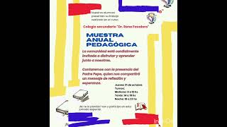 Invitación Muestra Pedagógica Colegio SecDrRene Favaloro 2024 [upl. by Eadie]