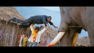 Angry Elephant Awaken Yash to Beat Rowdies  Best Scenes From Gajakesari Kannada Movie [upl. by Harwell355]