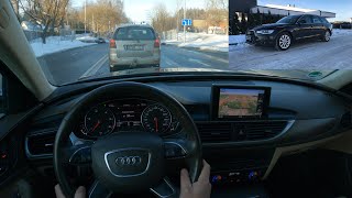 2012 Audi A6 Avant 4G C7 30 TDI V6 204 Hp POV TEST DRIVE [upl. by Kress]