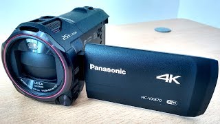 PANASONIC HCVX870EBK 4k Ultra HD Camcorder Review [upl. by Odravde76]