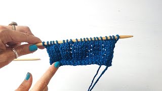 Faire une maille double à lendroit et à lenvers  Tricot [upl. by Jasmin]