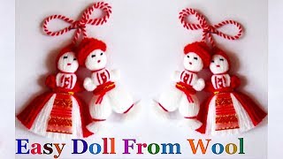 How to make yarnwool Doll step by step at home  DIY YarnWool craft idea [upl. by Aizitel]