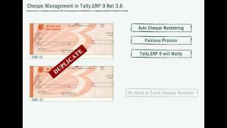 Cheque Management in TallyERP 9 [upl. by Laresa]