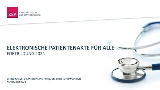 Elektronische Patientenakte  Fortbildungsvideo für Ärzte und Psychotherapeuten [upl. by Suiddaht]