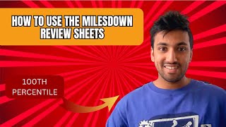 How I Used the Milesdown Review Sheets for 100th Percentile MCAT Score [upl. by Grayson]