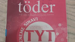 TÖDER DENEME SINAVI YORUMUM yks tyt [upl. by Niwroc]