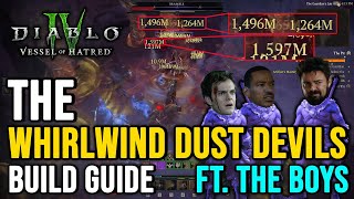 BEST Whirlwind Dust Devils Barbarian Build Guide FT Minions  Diablo 4 S6 Vessel of Hatred [upl. by Arfihs]