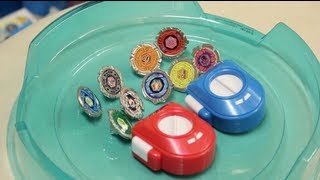 9 Miniature Beyblade SET  TAKARA TOMY ARTS AWESOME BEYBLADING FUN [upl. by Annaohj]