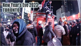 New Year’s Eve 2023  ruckus at Dundas Sq  Toronto [upl. by Weiman]