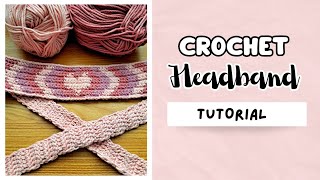 How to crochet a headband  DIY aesthetic HEADBAND [upl. by Wharton26]