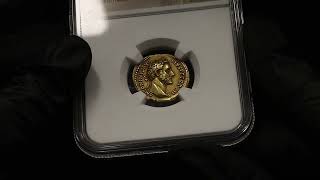 Lot 737 Roman Empire Antoninus Pius AV Aureus 148  149 AD ND NGC VF Strike 55 Surface 45 [upl. by Ramsdell]