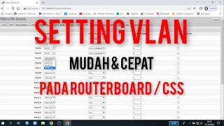 Cara Setting VLAN Pada Router Mikrotik dan Cloud Smart Switch  CSS32624G2SRM  Are arm [upl. by Dorisa]