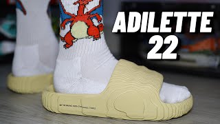 WORTH A LOOK Adidas Adilette 22 Slide On Feet Review [upl. by Kiker]