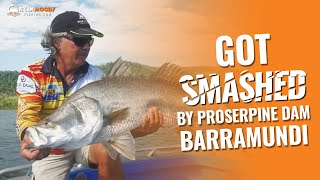 Got smashed by Proserpine Dam Barramundi  and watch Ryan Lose it [upl. by Aridni]