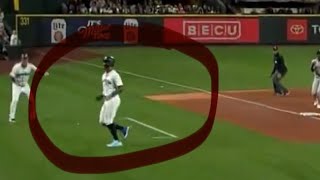 Julio Rodriguez AWFUL mistake  Mariners braindead baserunning breakdown [upl. by Ardnusal]