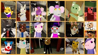 PIGGY BUT ITS 100 PLAYERS ALL JUMPSCARES UPDATED MRSTITCHY QUEST [upl. by Stutman]