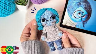 Tristeza Amigurumi Tutorial💙  Personajes Intensamente Crochet [upl. by Gavrielle]