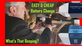 EASY Change Battery Chamberlain Garage Door Openner To Stop Beeping [upl. by Judenberg706]