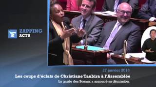 Taubira  ses coups déclat à lAssemblée [upl. by Lianne432]