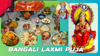 How to perform laxmi Puja at your home Bengali Style  Cook prasad villfood [upl. by Richard]