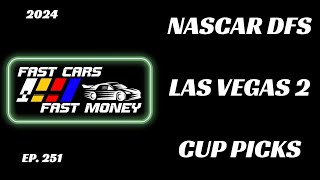 Las Vegas Playoffs Cup Picks  South Point 400  NASCAR Draftkings DFS [upl. by Nnaeerb]