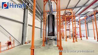 Spraying pretreatment process in powder coating line [upl. by Luciano]