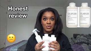 My honest review on Olaplex products on relaxed hair  Peggypeg [upl. by Nayrbo]