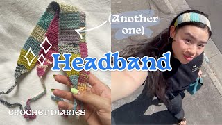 Crochet howto HEADBAND tutorial ✷ Beginner HAIRBAND with scrap yarn [upl. by Maddie]