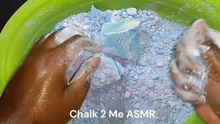 Blue Dyed Gym Chalk Blocks Crush 2x The Speed  Sleep Aid  Oddly Satisfying  ASMR [upl. by Izogn]