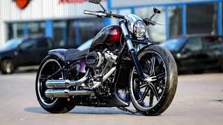 ⭐️ Harley Davidson Softail Custom Breakout quotPurple Greacequot by Thunderbike  CustomBike Review [upl. by Nylrehs659]