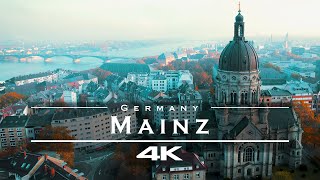 Mainz Germany 🇩🇪  by drone 4K [upl. by Newby]