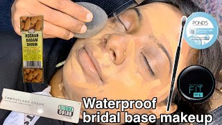 Waterproof Bridal base makeup करना सीखेंProfessional bridal base makeup using kryolan derma [upl. by Mannie]