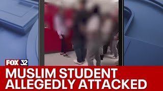 Attack on Muslim student at Chicagoarea middle school caught on camera [upl. by Navinod]