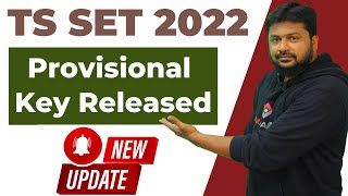 TS SET 2022 Provisional Key  Important Update tsset tsset2022 [upl. by Aynatal]