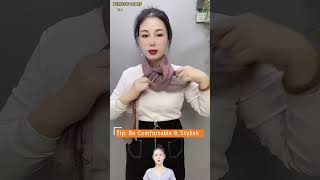 Shocking Ways to Tie a Necktie with a Headscarf fashion scarffashion scarf [upl. by Notlrahc]