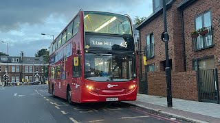 FRV London Bus Route 415 Tulse Hill Station  Old Kent Road Tesco 2481SN64OFG E400H [upl. by Asilram]