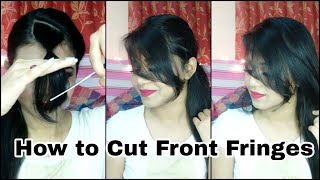 How To Cut Perfect Front Layered Fringe At Home in Hindi हिंदी  Side Swept Bangs  Flicks [upl. by Benito]