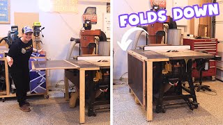 Building a Fold Down Outfeed Table for a Sawstop Contractor Saw  Easy DIY [upl. by Wyon]