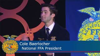 National Officer Cole Baerlochers Address  94th Iowa FFA State Leadership Conference [upl. by Wood372]