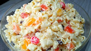 CREAMY MACARONI FRUIT SALAD  Quick and easy recipe [upl. by Dlareme]