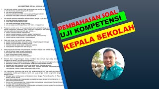 Pembahasan Soal Uji Kompetensi Kepala Sekolah [upl. by Gothard]