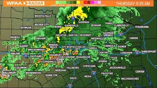 DFW LIVE RADAR Tracking Thursday morning rain and storms in North Texas [upl. by Aneet]