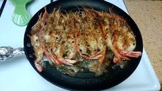 Pan fried langoustine or river prawn in lemon butter [upl. by Torosian]