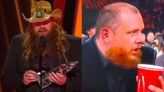 Luke Combs Hilarious Reaction To Chris Stapletons 8th CMA Male Vocalist Win [upl. by Onailerua988]