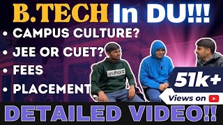 BTech IN DU Better Option than Private Colleges du duadmission2024 [upl. by Vasili7]