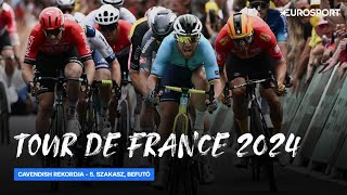 Cavendish történelmi rekordja  Tour de France 5 szakasz befutó [upl. by Lotson]