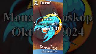 Krebs BERUF 👷‍♀️ Horoskop Oktober 2024 [upl. by Asuncion]