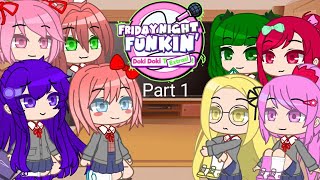 DDLCDDE React To FNF Doki Doki Extras V2 Mod  ✨Sisters Week✨ [upl. by Babs]